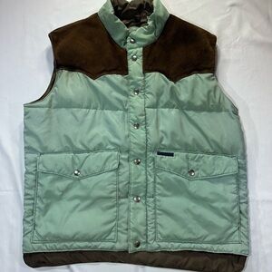 Vintage Windbreaker Outerwear-Sportswear Green and Brown Outdoor